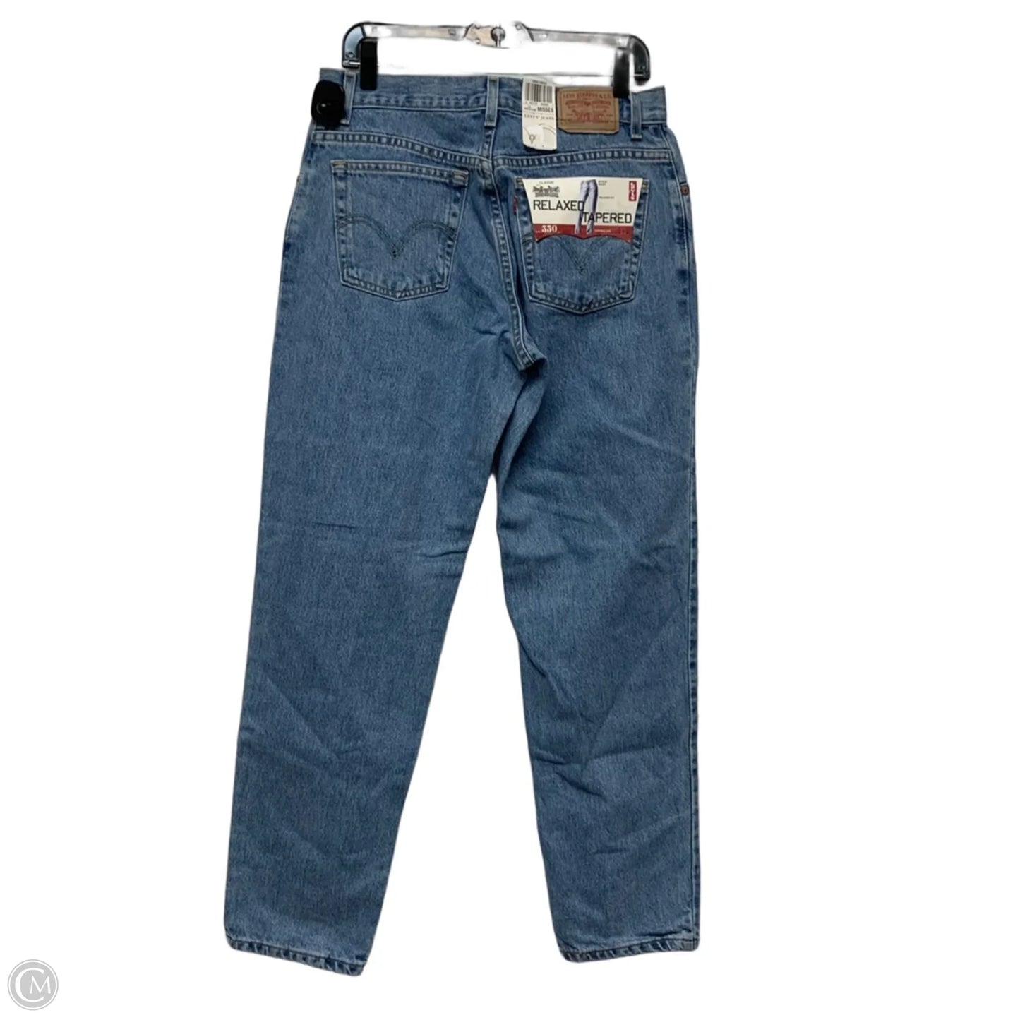 Jeans Straight By Levis In Blue Denim, Size: 12