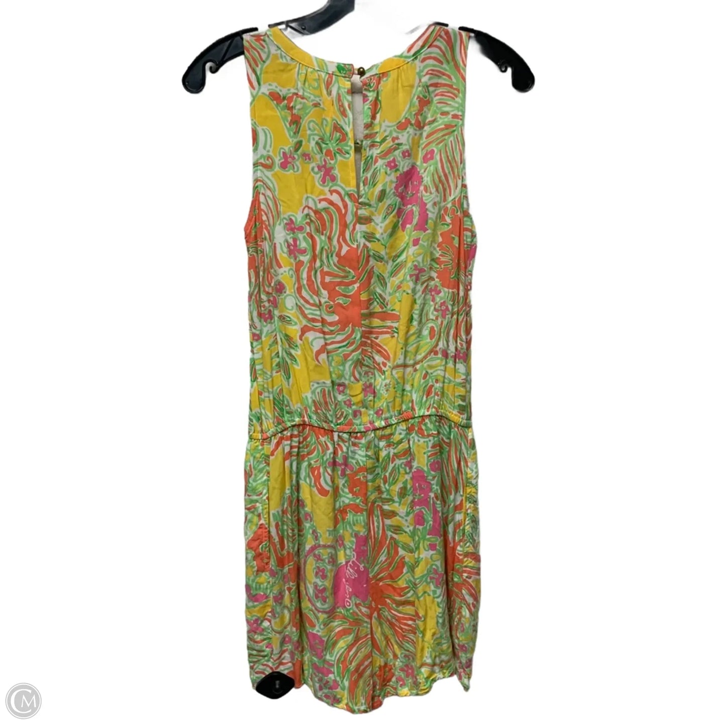 Romper Designer By Lilly Pulitzer In Green & Yellow, Size: Xs