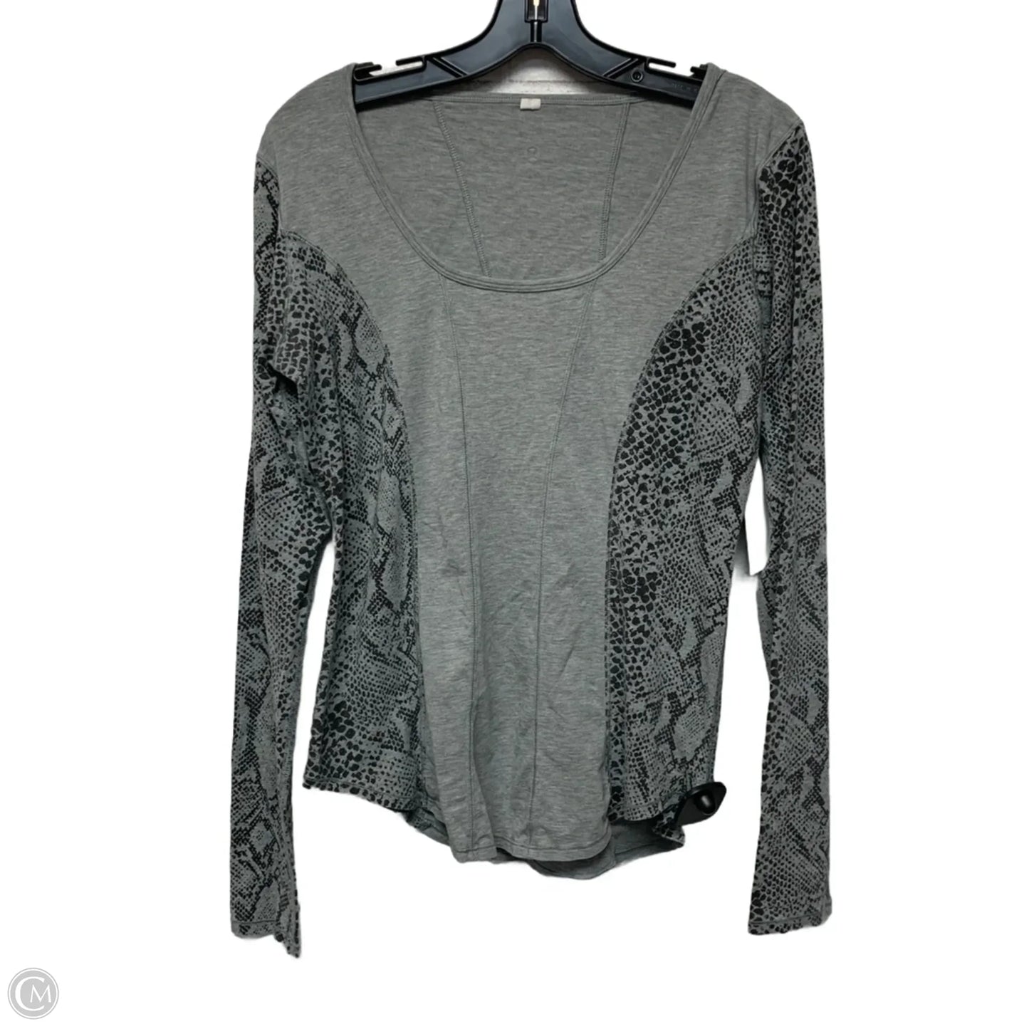 Athletic Top Long Sleeve Crewneck By Lululemon In Grey, Size: L