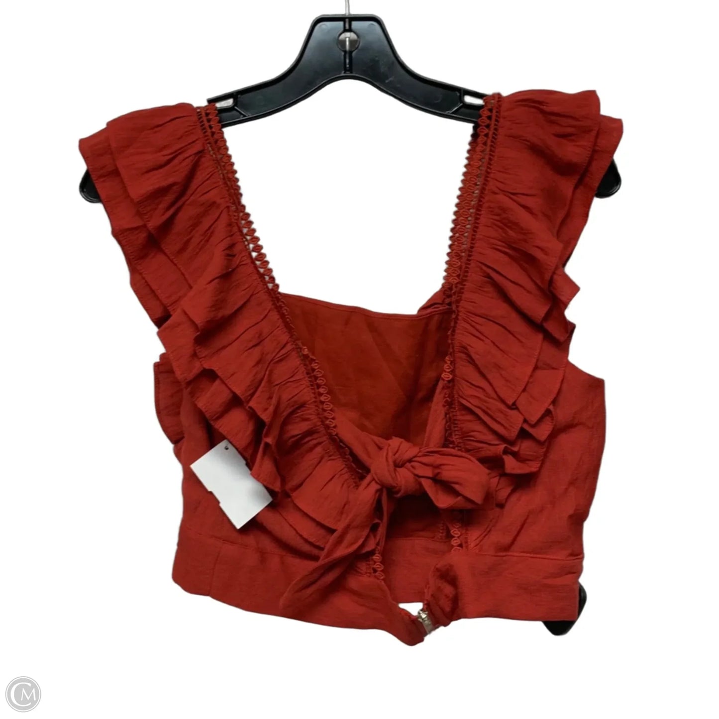 Top Sleeveless By Essue In Red, Size: M