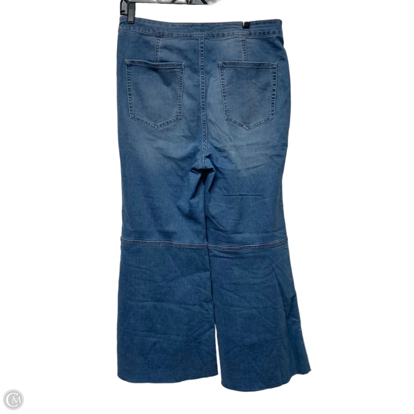 Jeans Flared By Free People In Blue Denim, Size: 16