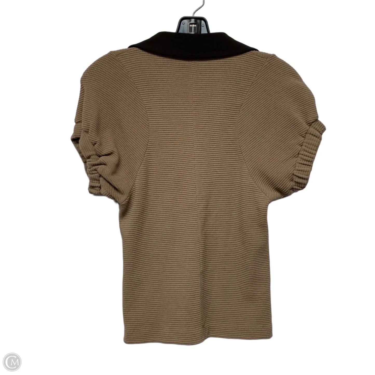 Top Short Sleeve Designer By Tory Burch In Brown, Size: S