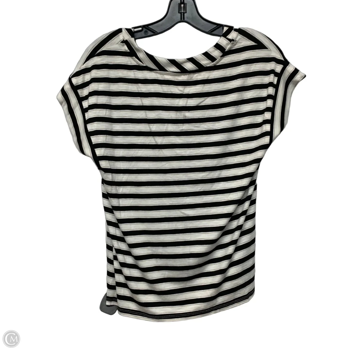 Top Short Sleeve By Philosophy In Black & White, Size: S