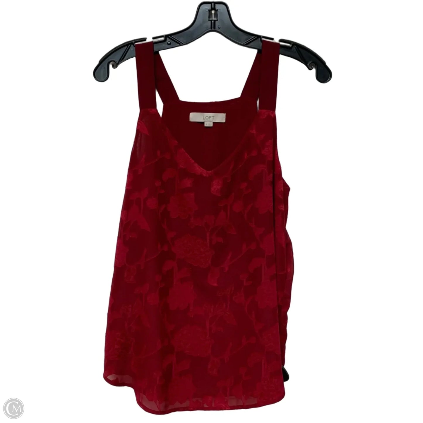 Top Sleeveless By Loft In Red, Size: S