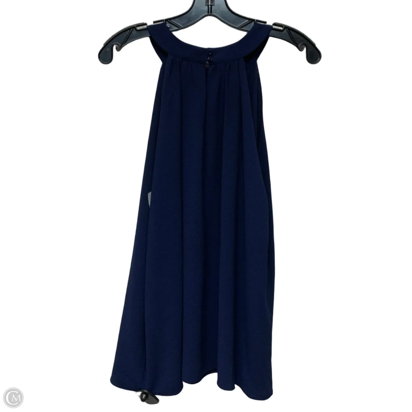 Top Sleeveless By Adrienne Vittadini In Navy, Size: M