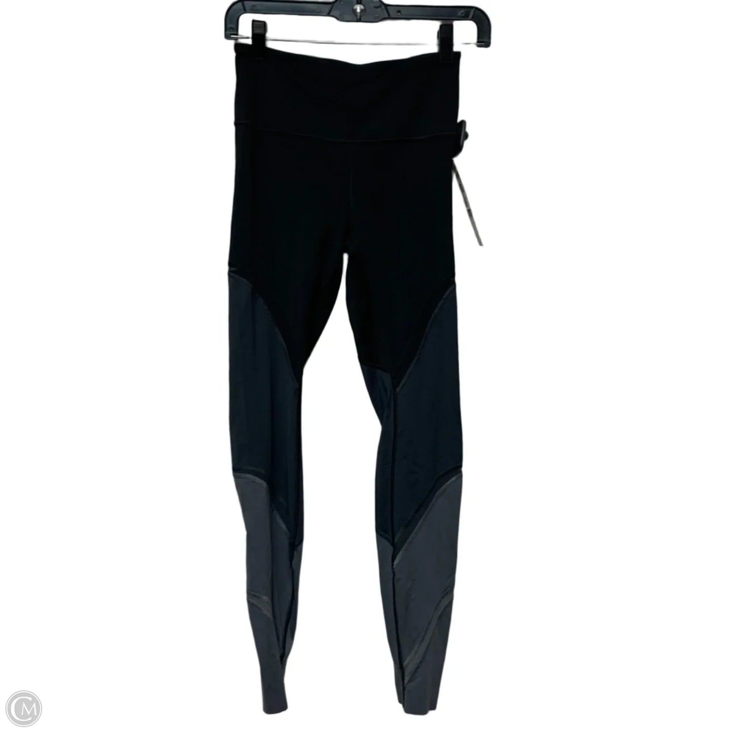 Athletic Leggings By Lululemon In Black & Grey, Size: S