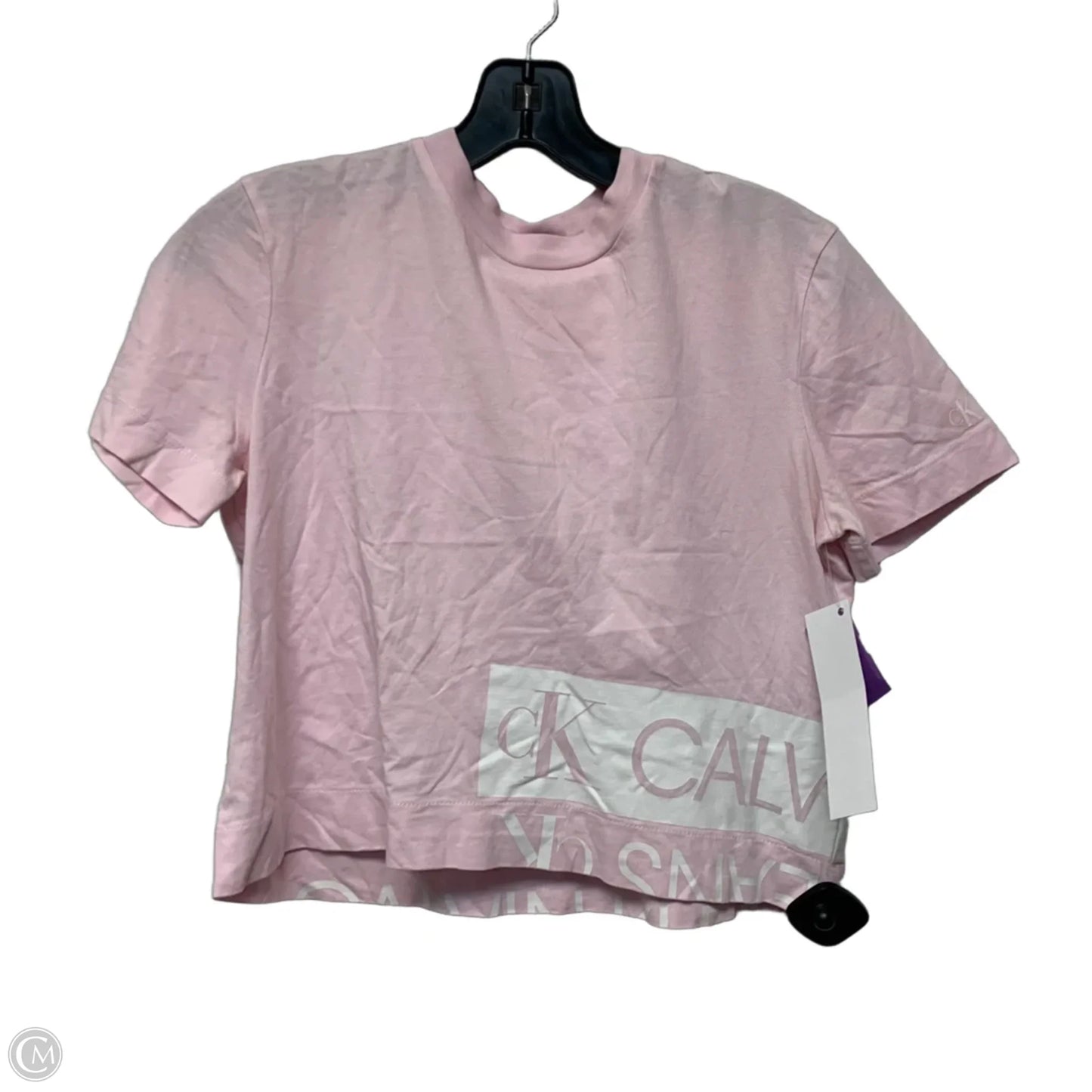 Top Short Sleeve By Calvin Klein In Pink, Size: Sp