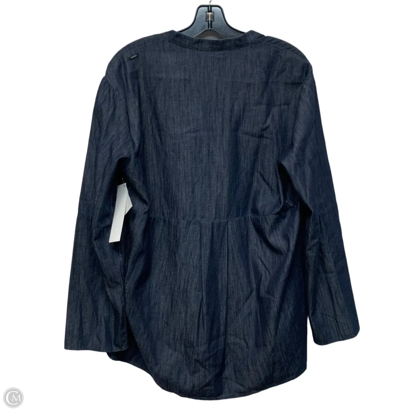 Top Long Sleeve Designer By Max Mara In Blue, Size: M