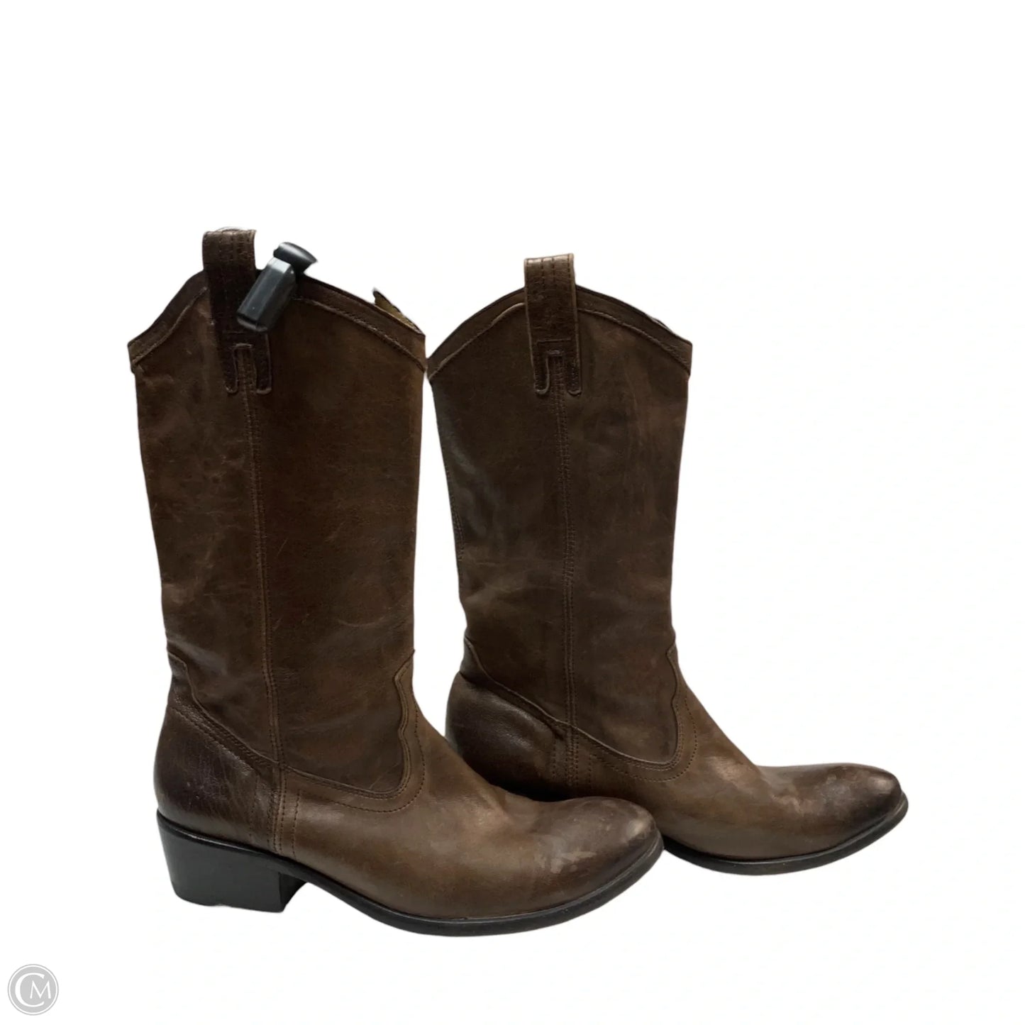 Boots Designer By Frye In Brown, Size: 9.5