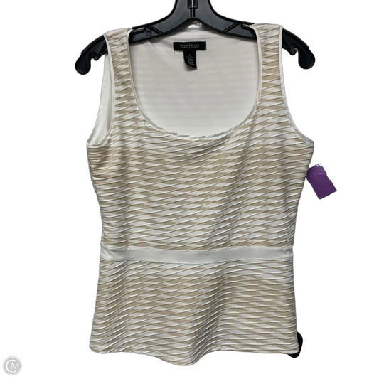 Top Sleeveless By White House Black Market In Tan & White, Size: S