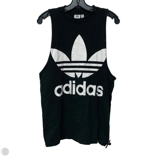 Athletic Tank Top By Adidas In Black & White, Size: M