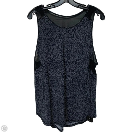 Athletic Tank Top By Lululemon In Black & White, Size: L