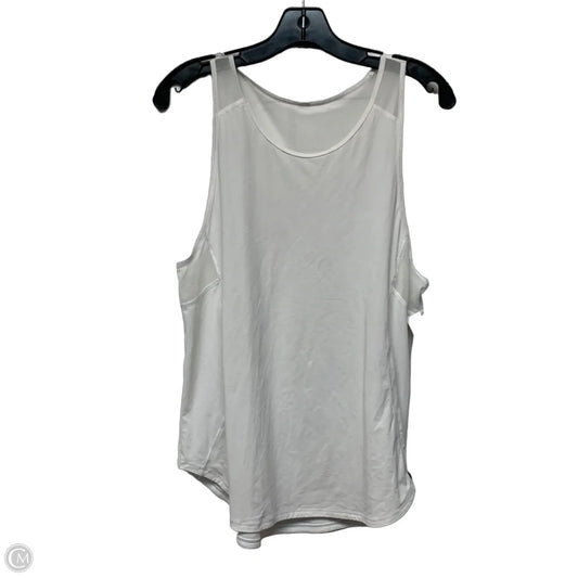 Athletic Tank Top By Lululemon In White, Size: L