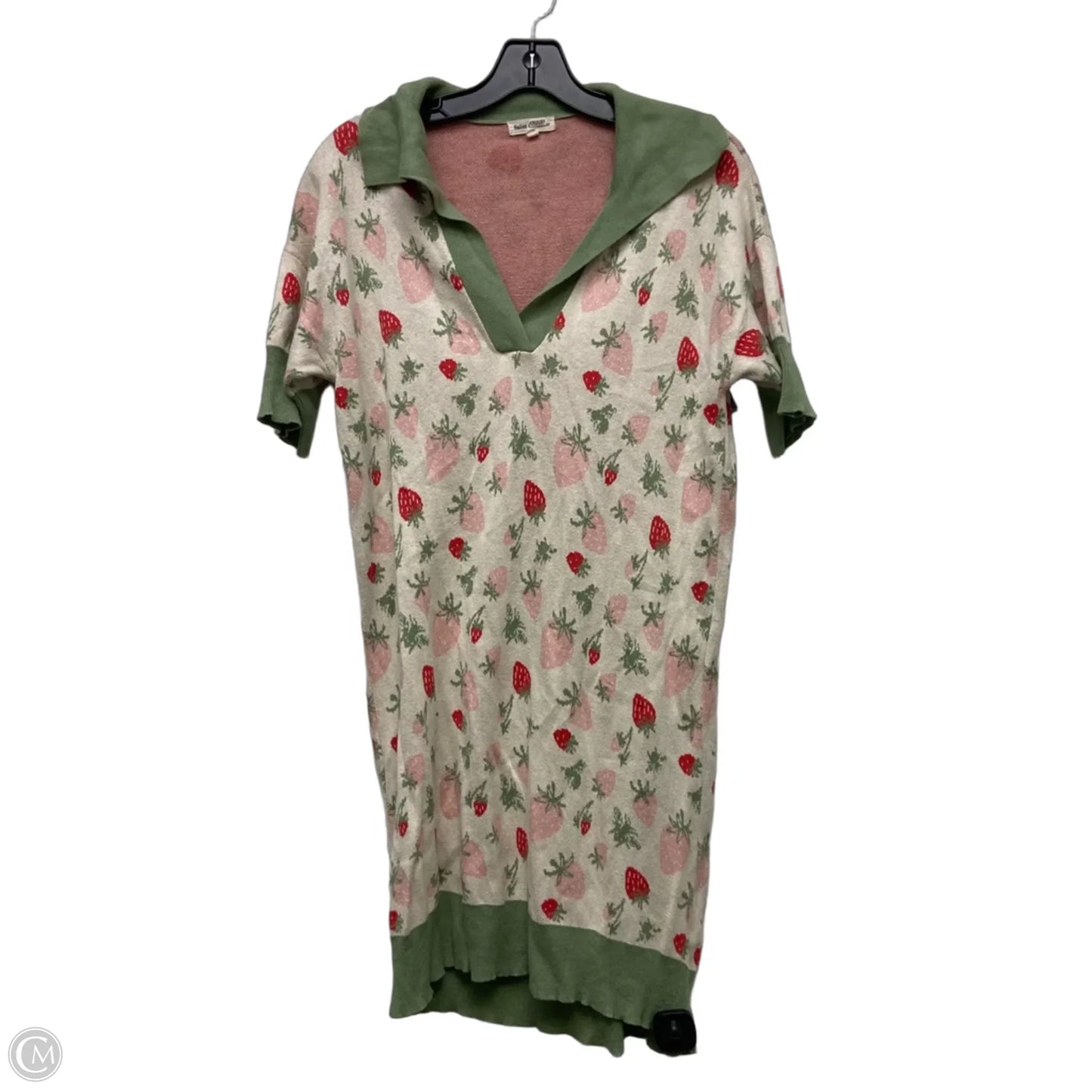 Dress Casual Short By Saint Geraldine In Cream & Pink, Size: S