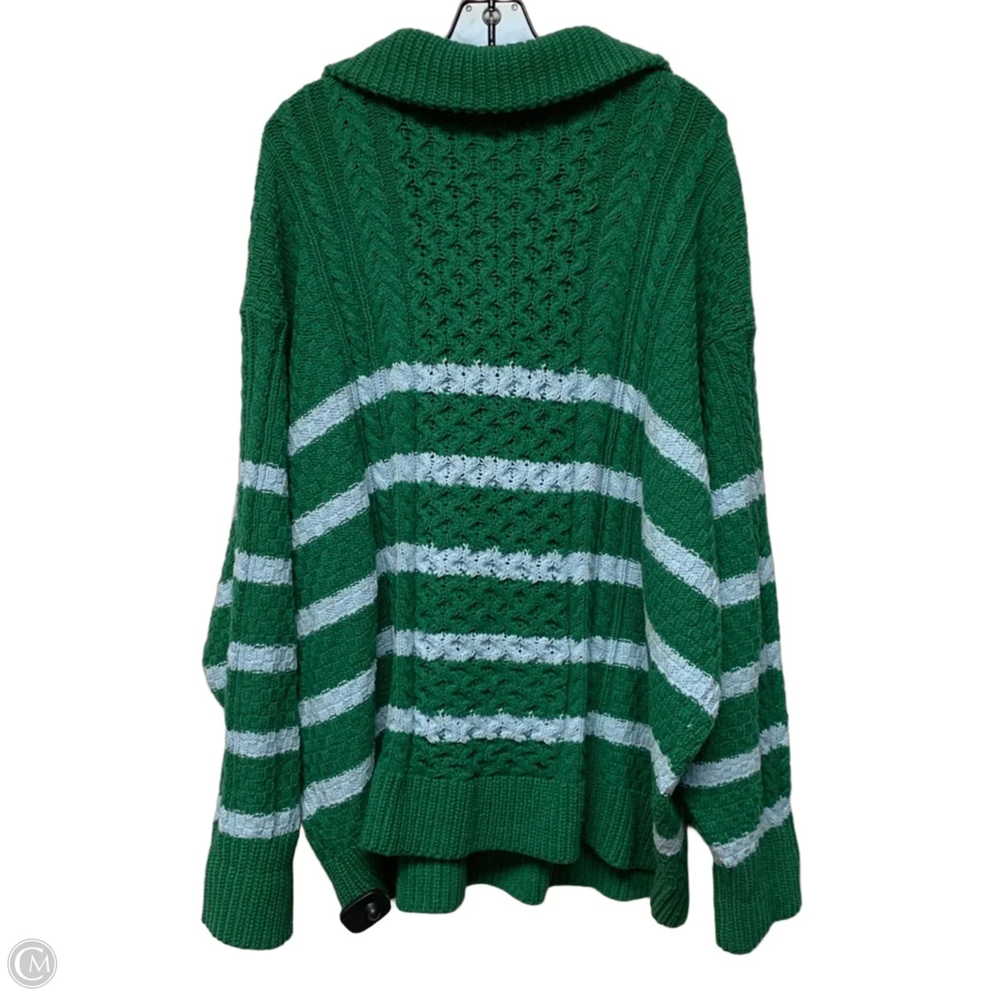 Sweatshirt Collar By La Ligne In Blue & Green, Size: 4x