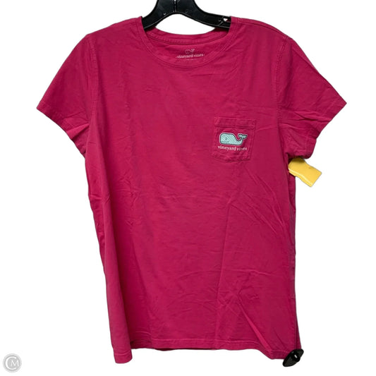 Top Short Sleeve By Vineyard Vines In Pink, Size: L