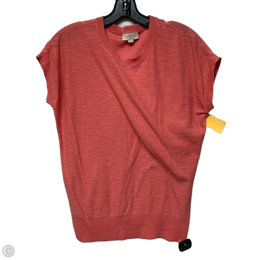 Top Short Sleeve By Loft In Pink, Size: S