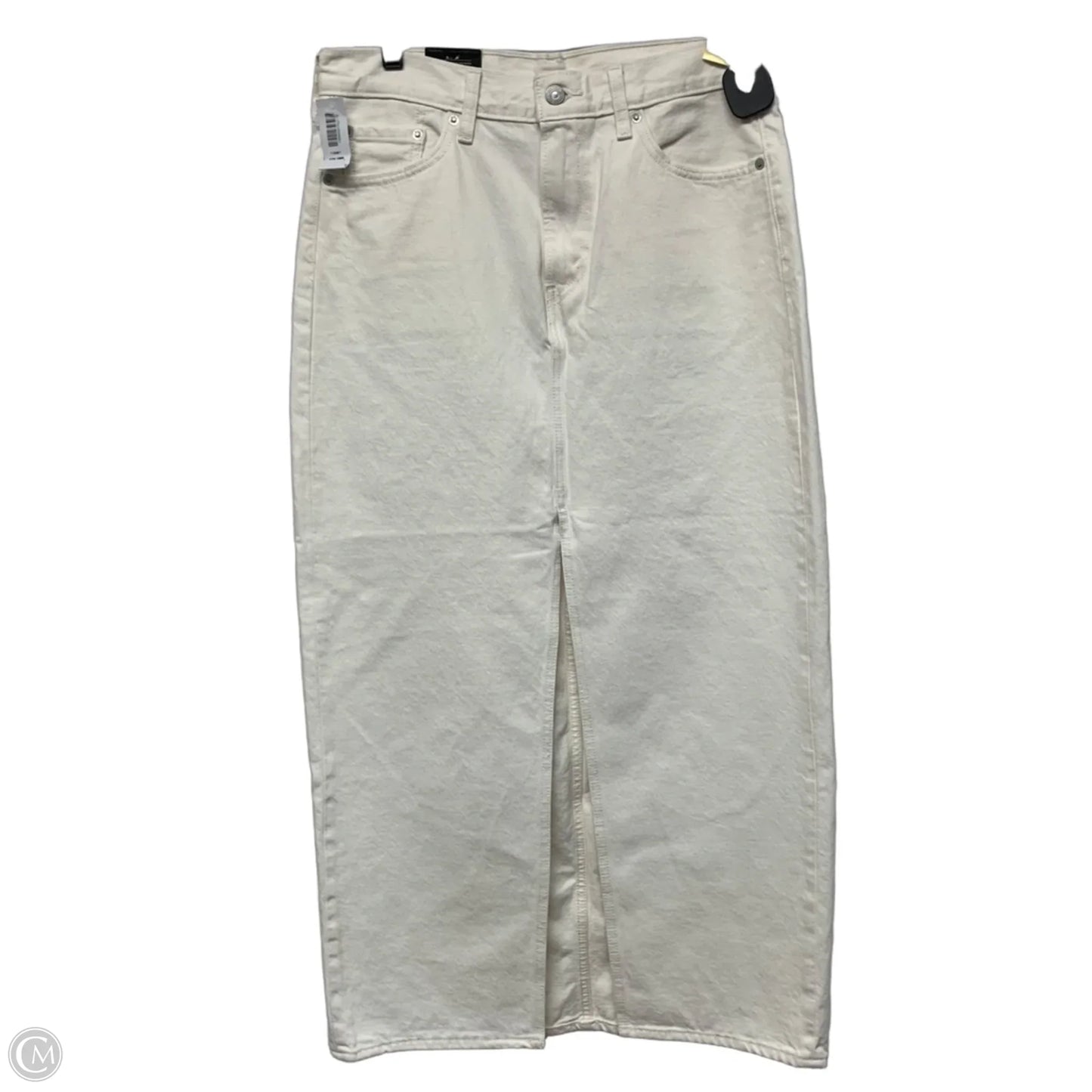 Skirt Maxi By Levis In Cream Denim, Size: 8