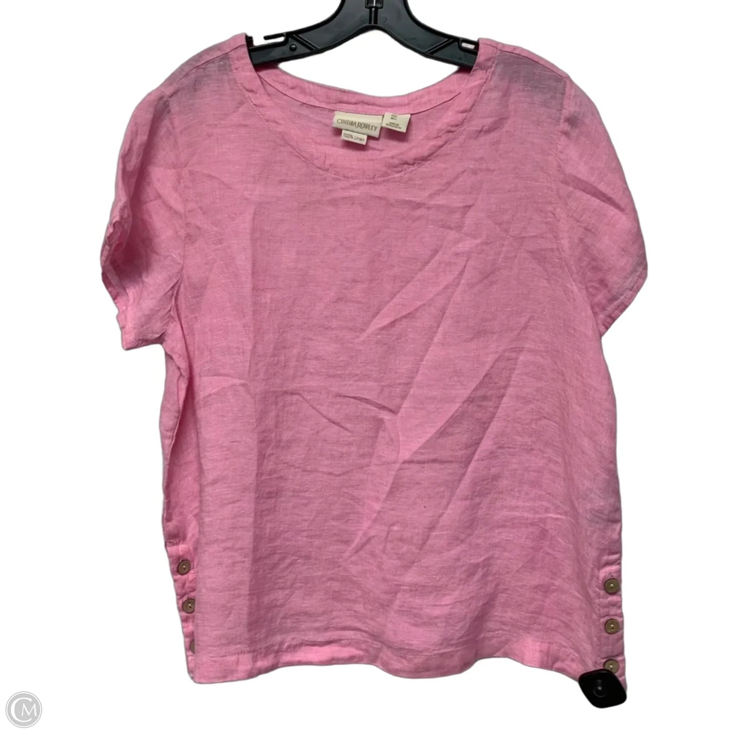 Top Short Sleeve By Cynthia Rowley In Pink, Size: L