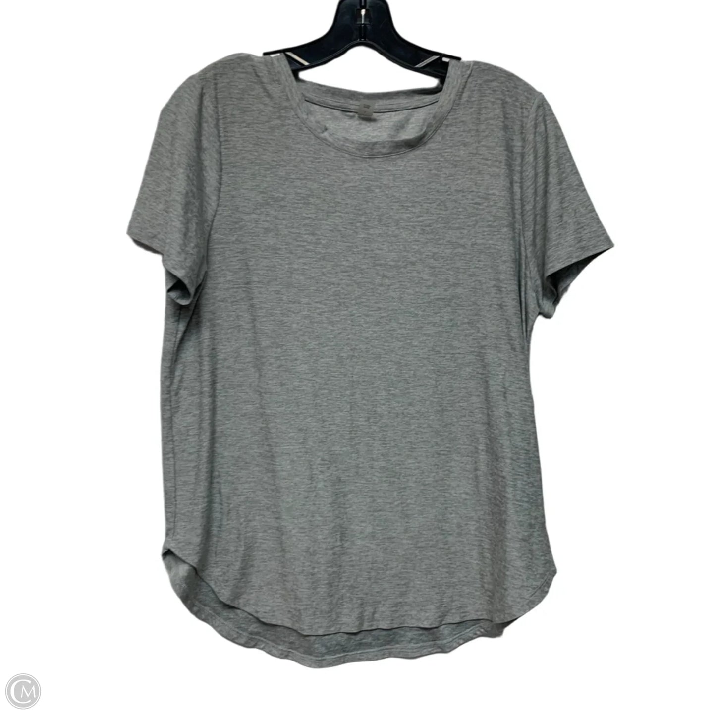 Athletic Top Short Sleeve By Beyond Yoga In Grey, Size: L