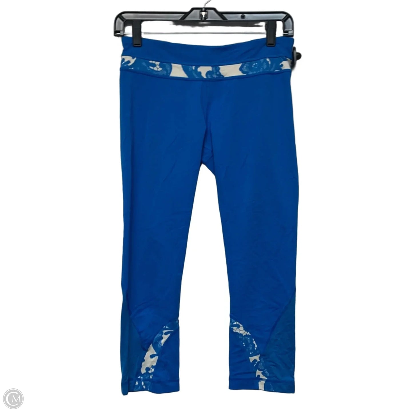 Athletic Leggings Capris By Lululemon In Blue & White, Size: M