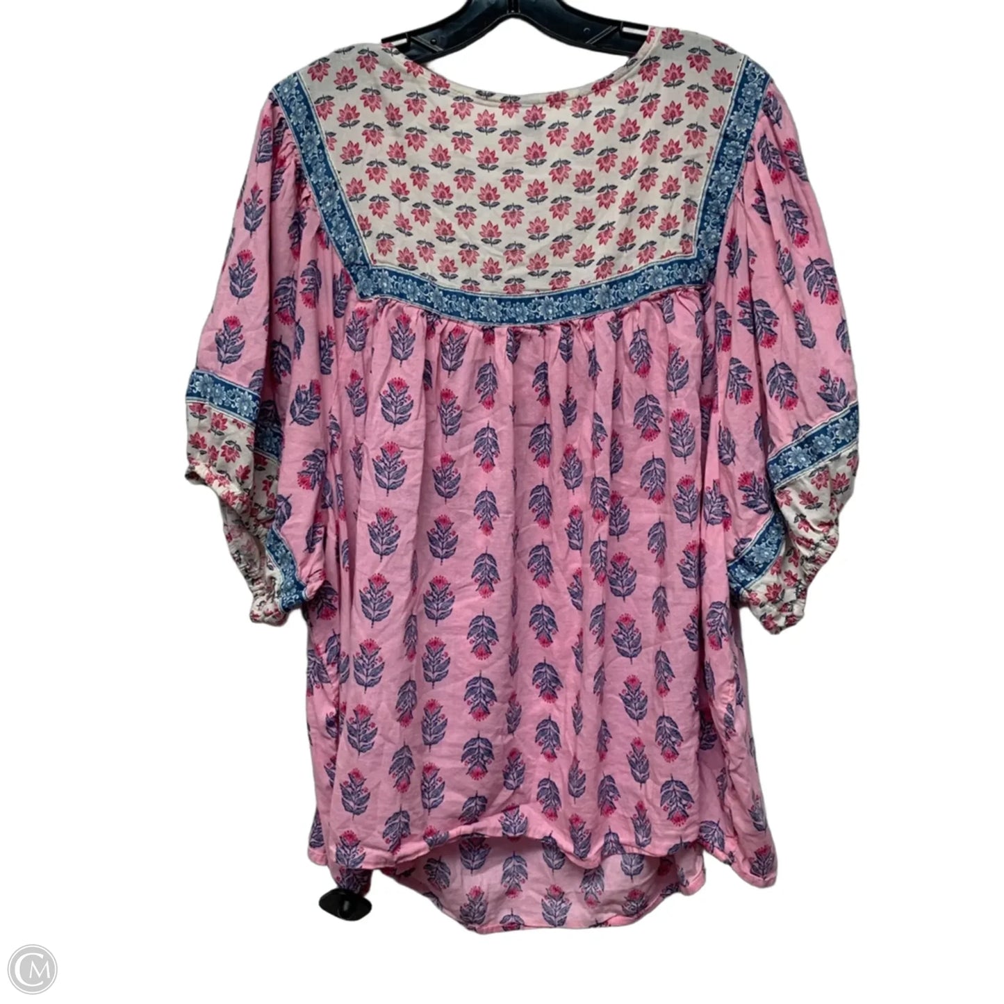 Top Short Sleeve By Old Navy In Blue & Pink, Size: 4x
