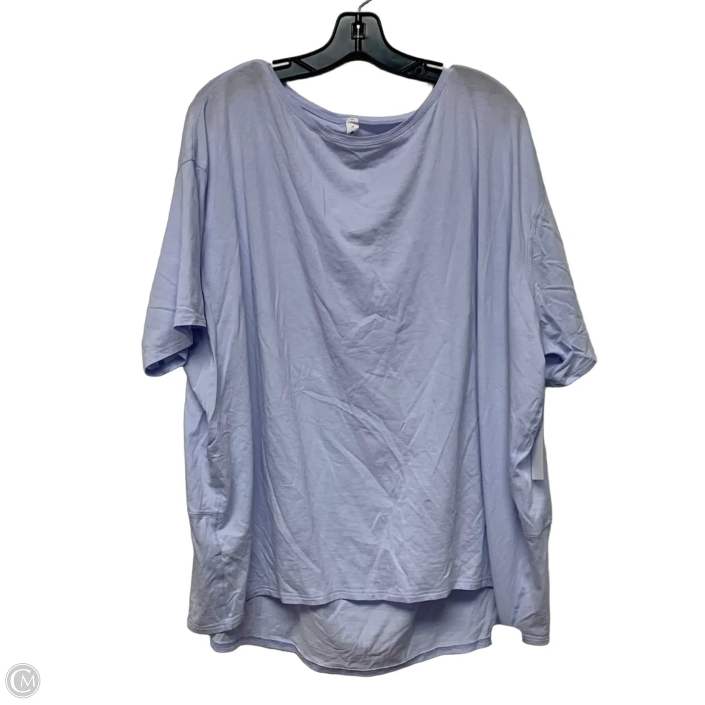 Athletic Top Short Sleeve By Lululemon In Blue, Size: 2x