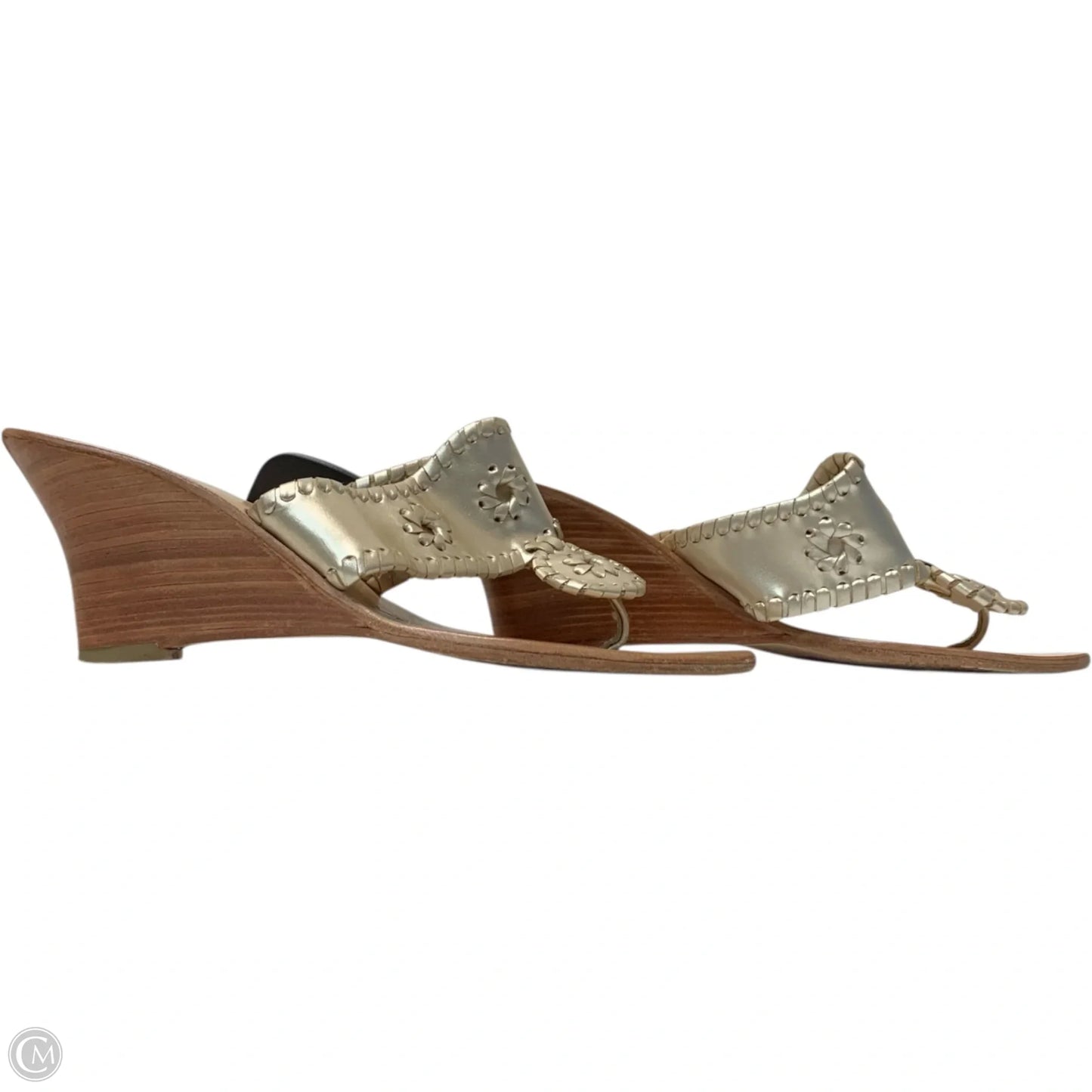 Sandals Heels Wedge By Jack Rogers In Gold, Size: 8