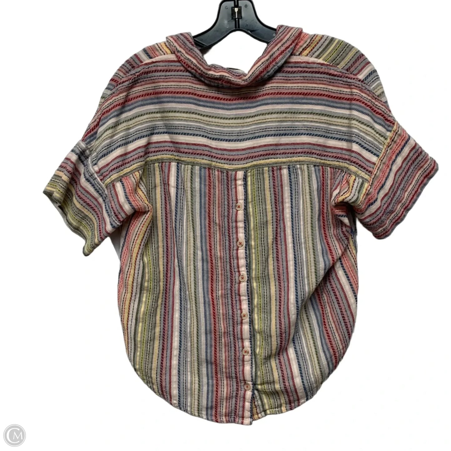 Top Short Sleeve By Pilcro In Striped Pattern, Size: Mp