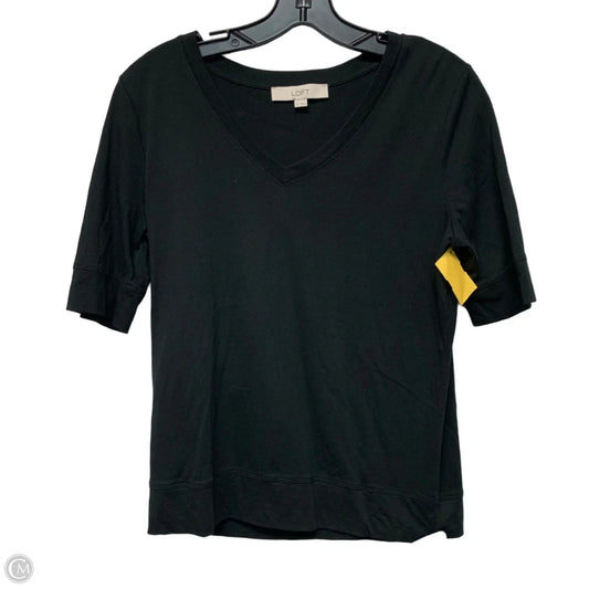 Top Short Sleeve Basic By Loft In Black, Size: M