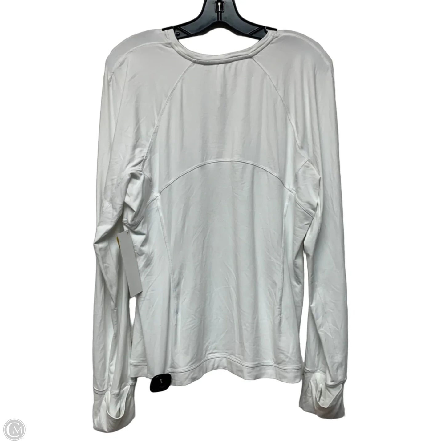Athletic Top Long Sleeve Crewneck By Lululemon In White, Size: Xl