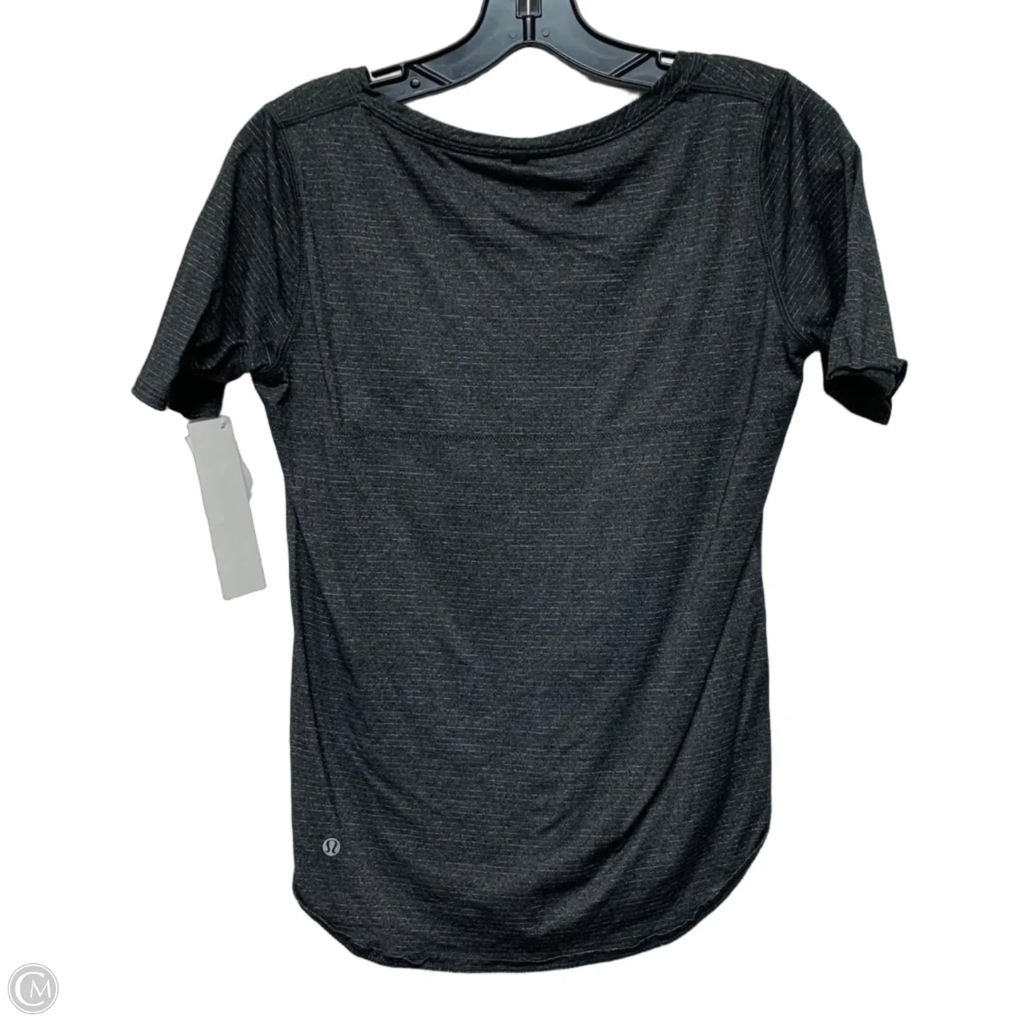 Athletic Top Short Sleeve By Lululemon In Grey, Size: S