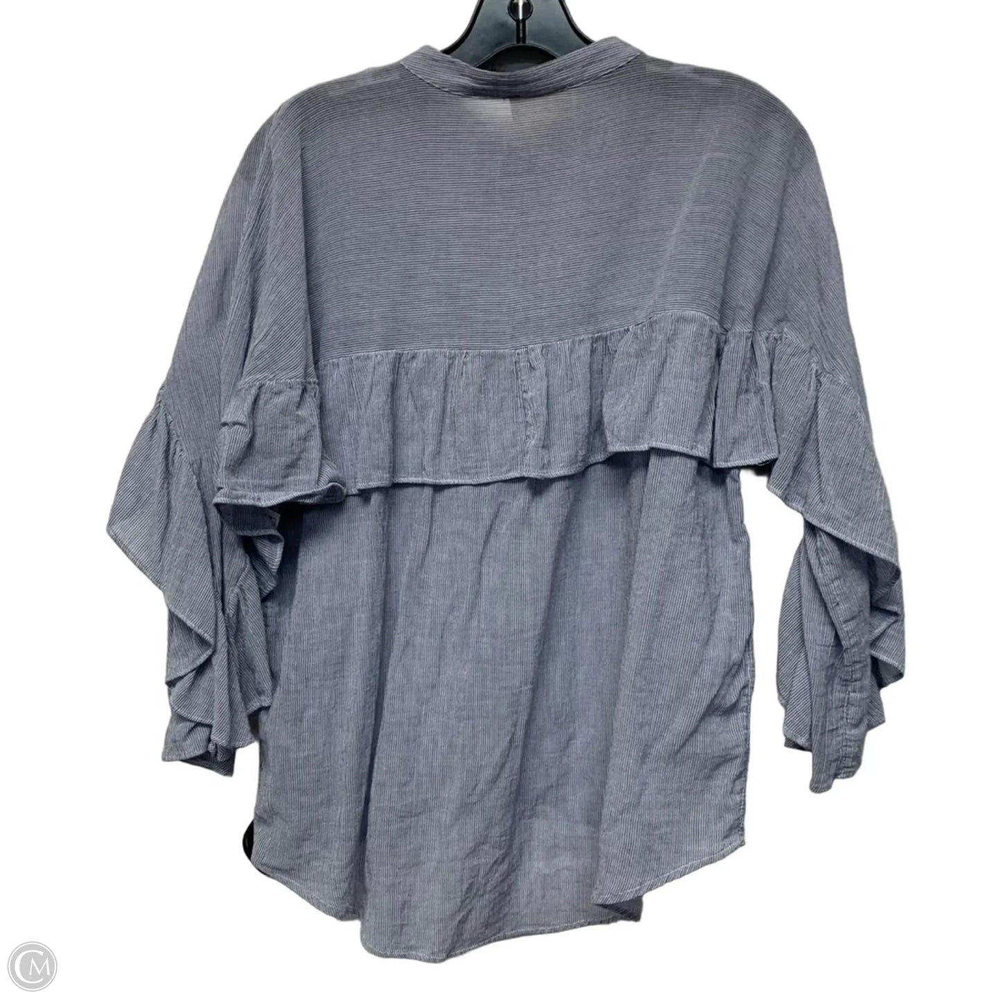 Top Long Sleeve By Maeve In Striped Pattern, Size: M