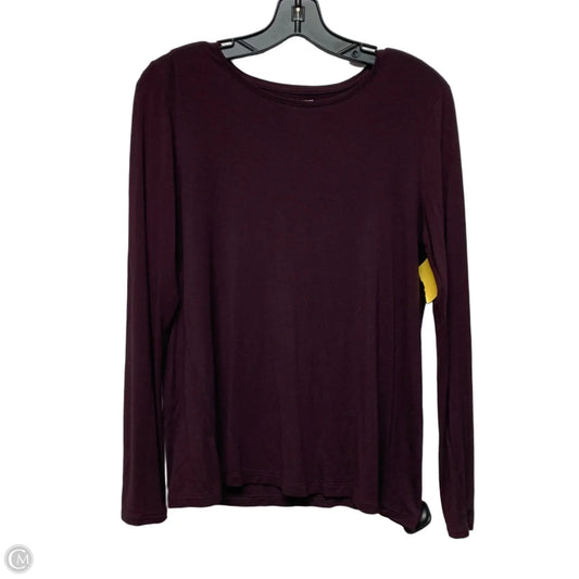 Top Long Sleeve Basic By Nine West In Purple, Size: M