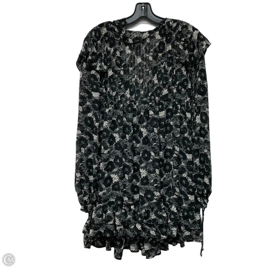 Tunic Long Sleeve By Free People In Black & White, Size: M