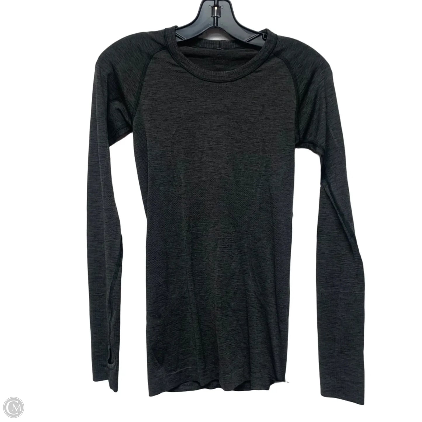 Athletic Top Long Sleeve Crewneck By Lululemon In Grey, Size: S