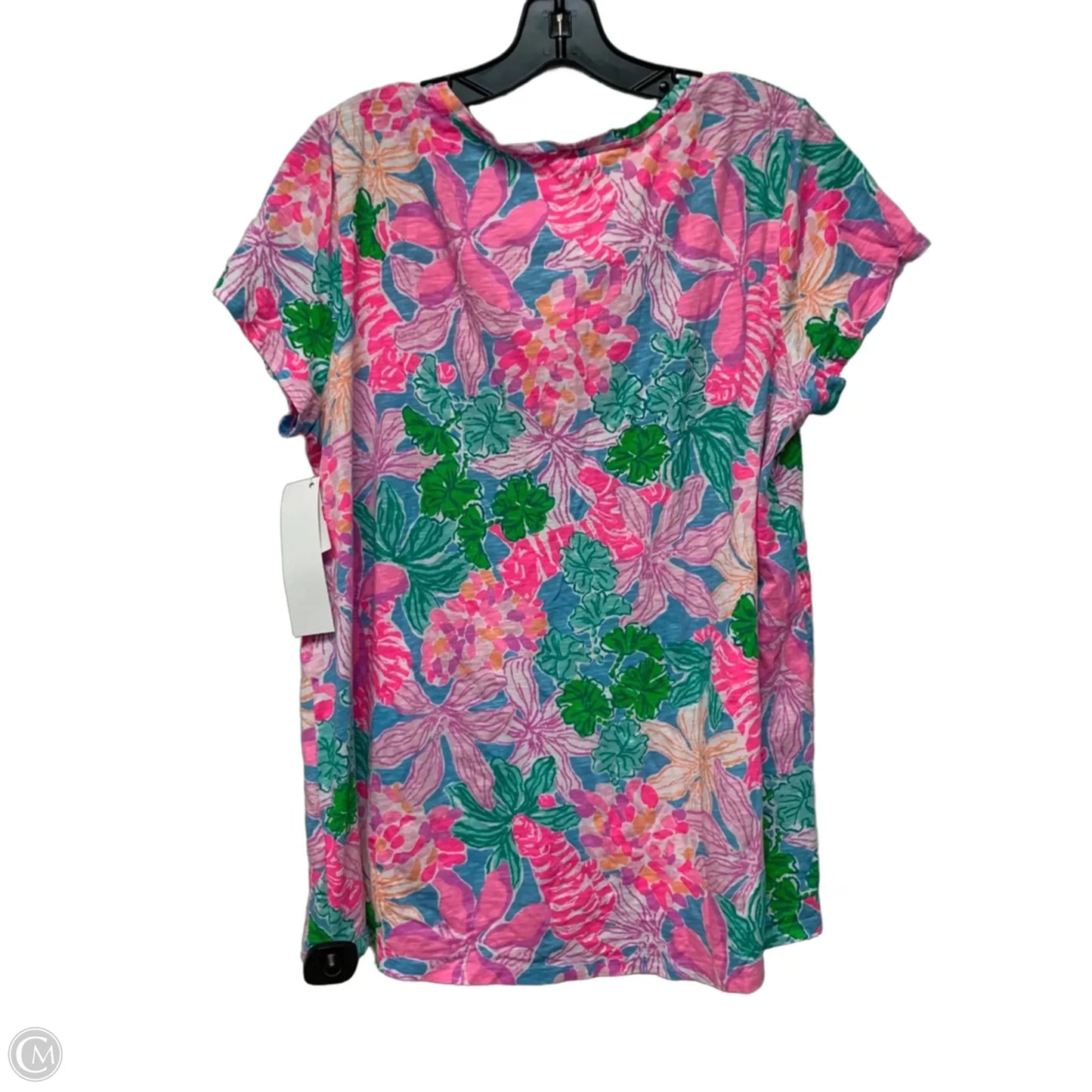 Top Short Sleeve Designer By Lilly Pulitzer In Pink, Size: Xl