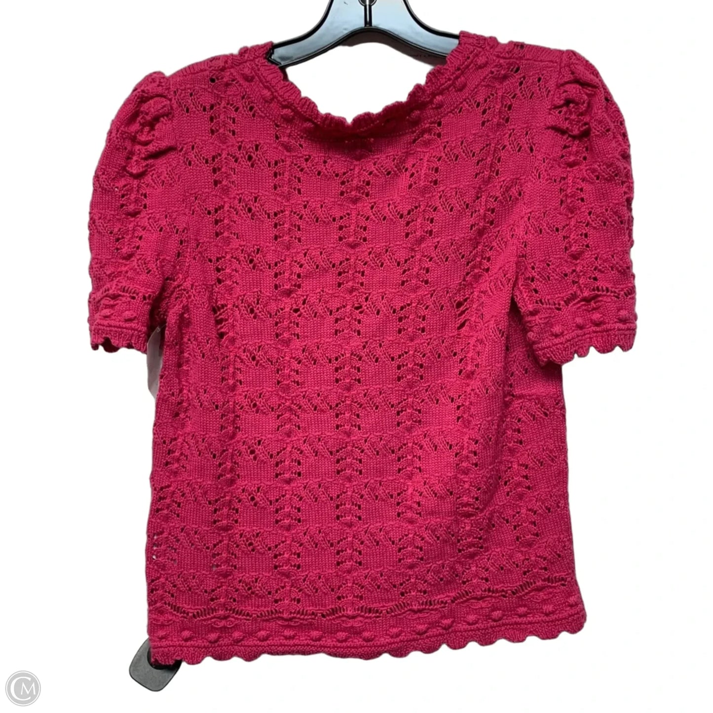 Top Short Sleeve By Anthropologie In Pink, Size: S