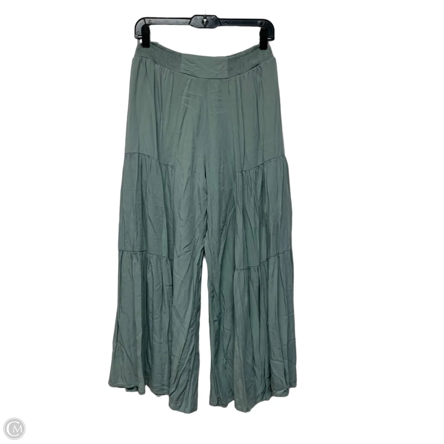 Pants Wide Leg By Main Strip In Green, Size: S