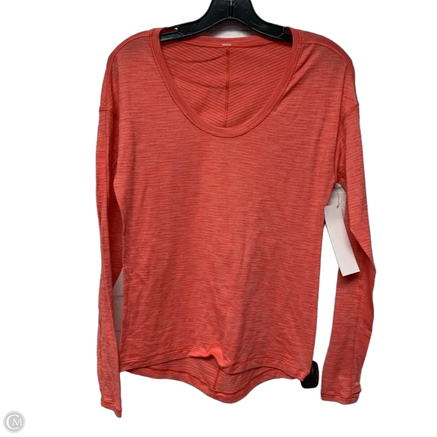 Athletic Top Long Sleeve Crewneck By Lululemon In Peach, Size: M