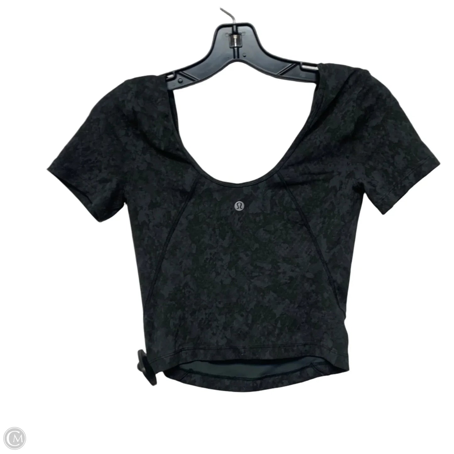 Athletic Top Short Sleeve By Lululemon In Black, Size: S