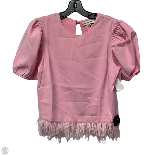 Top Short Sleeve By English Factory In Pink, Size: M