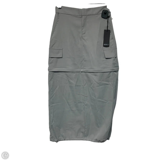 Skirt Maxi By Forever 21 In Grey, Size: Xs