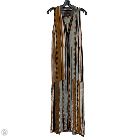 Dress Casual Maxi By Maeve In Brown & White, Size: S