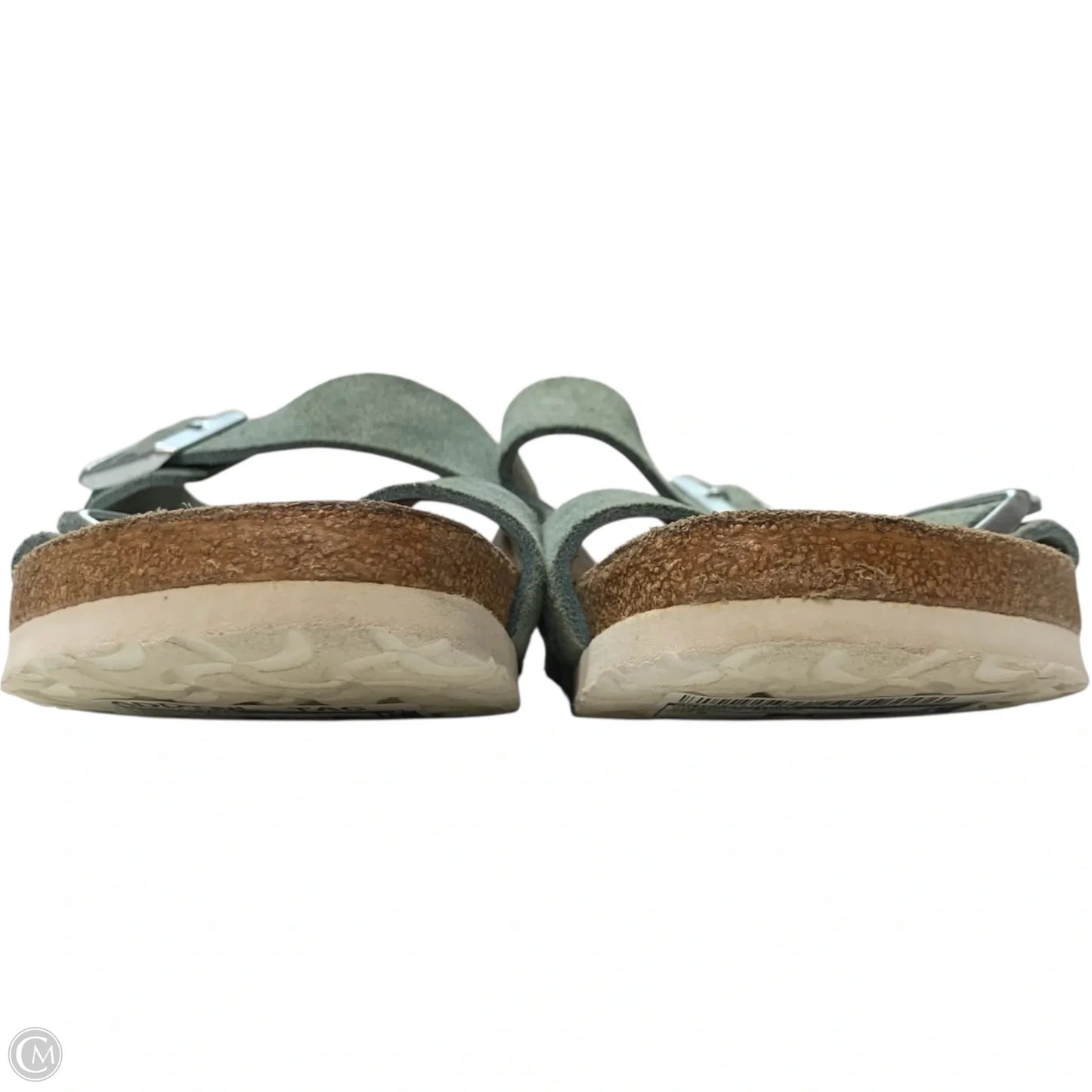 Sandals Flats By Birkenstock In Green, Size: 9