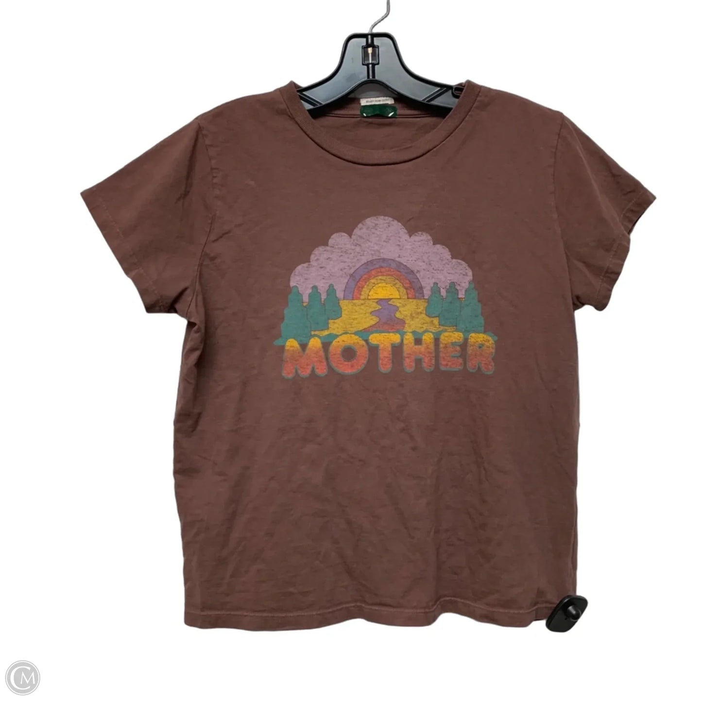 Top Short Sleeve Designer By Mother In Brown, Size: S