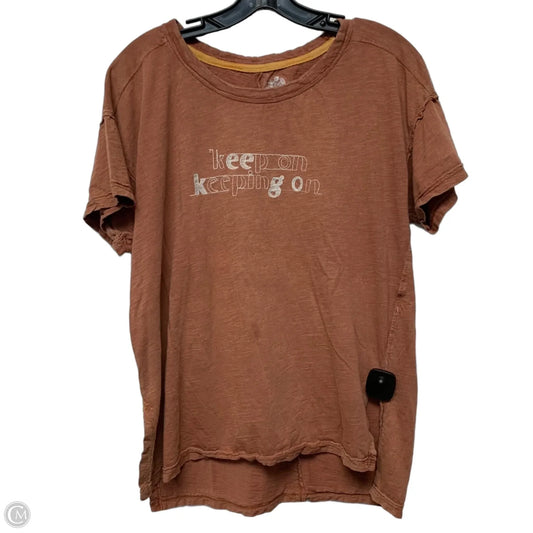 Top Short Sleeve By Pilcro In Orange, Size: S