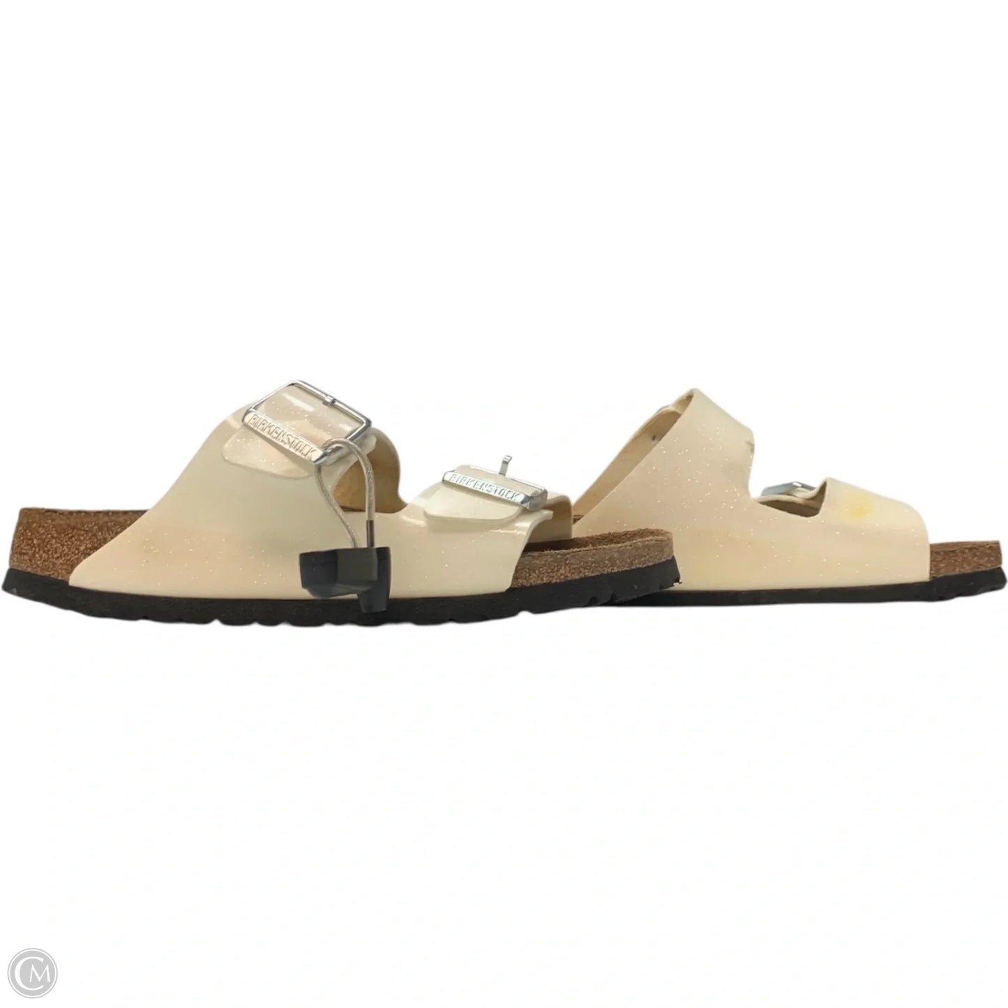 Sandals Flats By Birkenstock In Cream, Size: 8