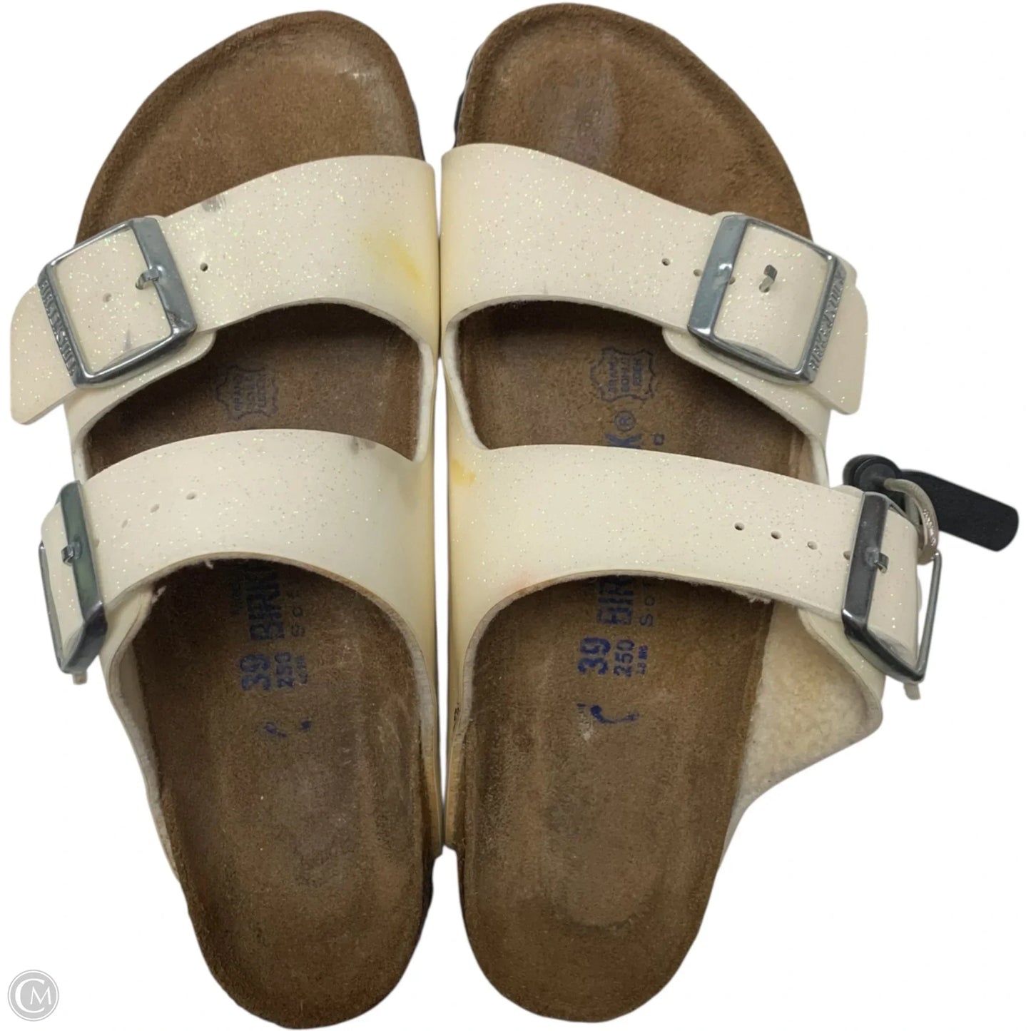 Sandals Flats By Birkenstock In Cream, Size: 8
