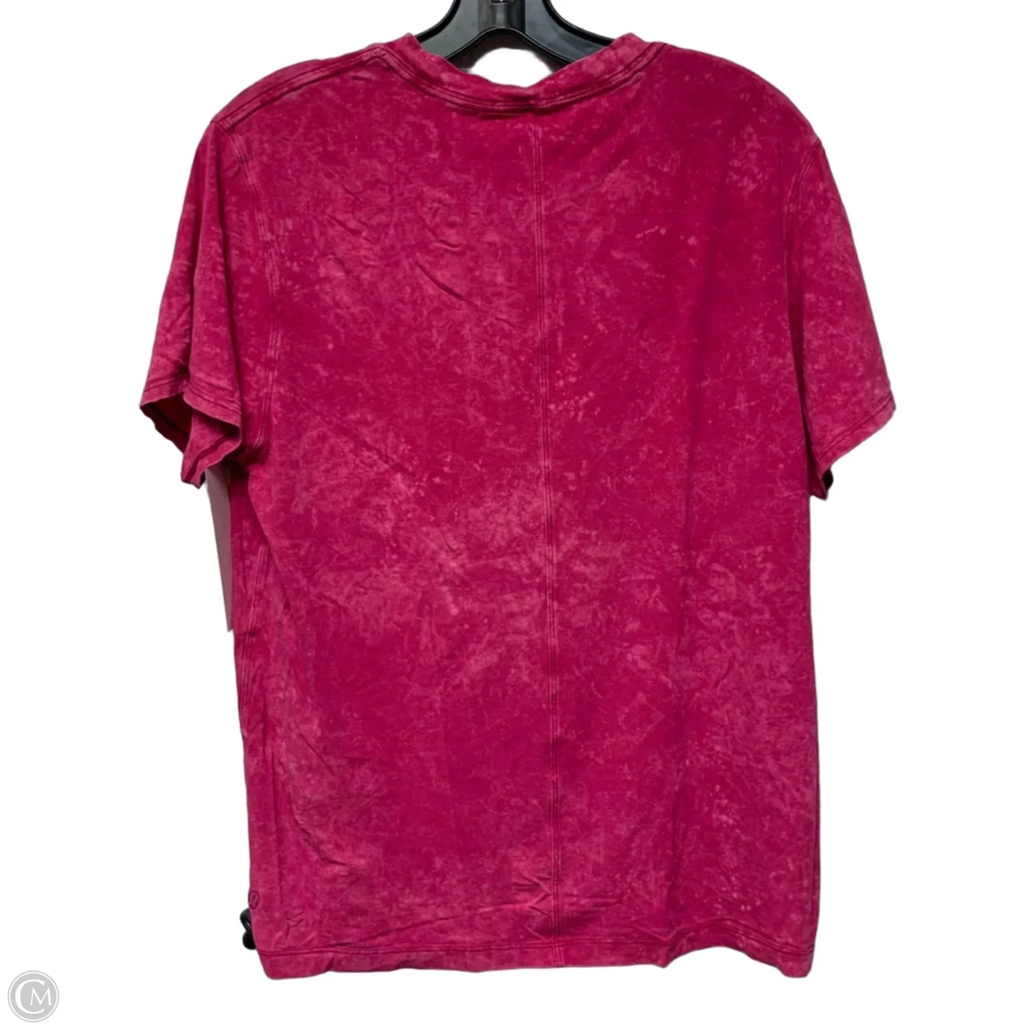 Athletic Top Short Sleeve By Lululemon In Pink, Size: L
